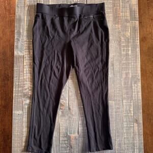 DKNY Women's Black Jeggings Pants Elastic Waist Straight Leg Size XL